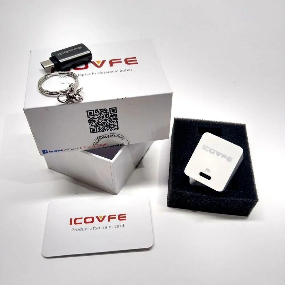 ICOVFE Pro Butler PD Charger 18W USB-C Model R5401 Compact & Portable / Keychain